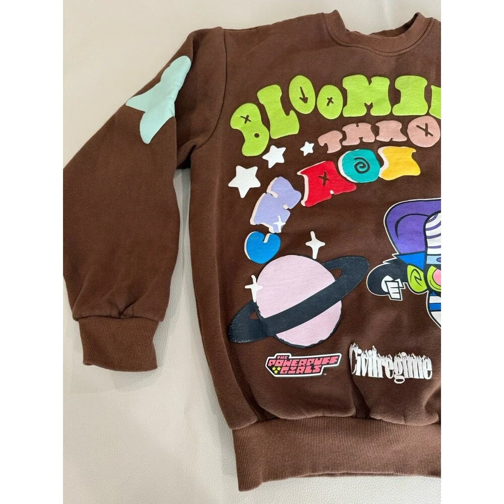 Civil Regime Powerpuff Girls Brown Mojo Jojo Hoodie Unisex Size Medium - Picture 2 of 9